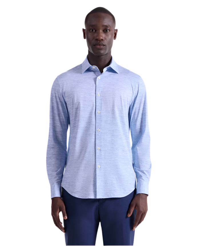 Bugatchi James Heathered OoohCotton® Shirt - White