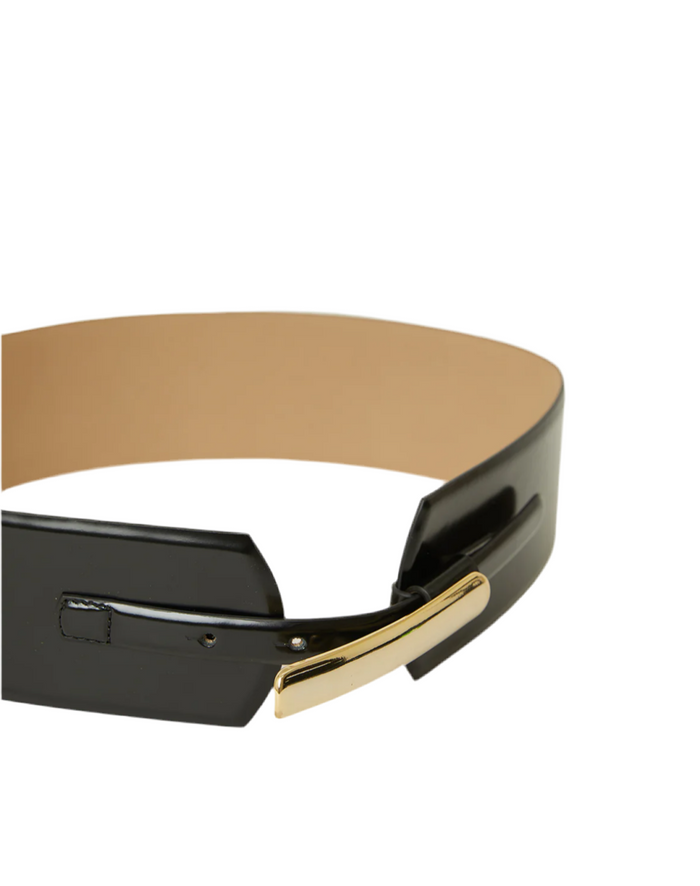 B-Low The Belt Black Gold Leather Belt