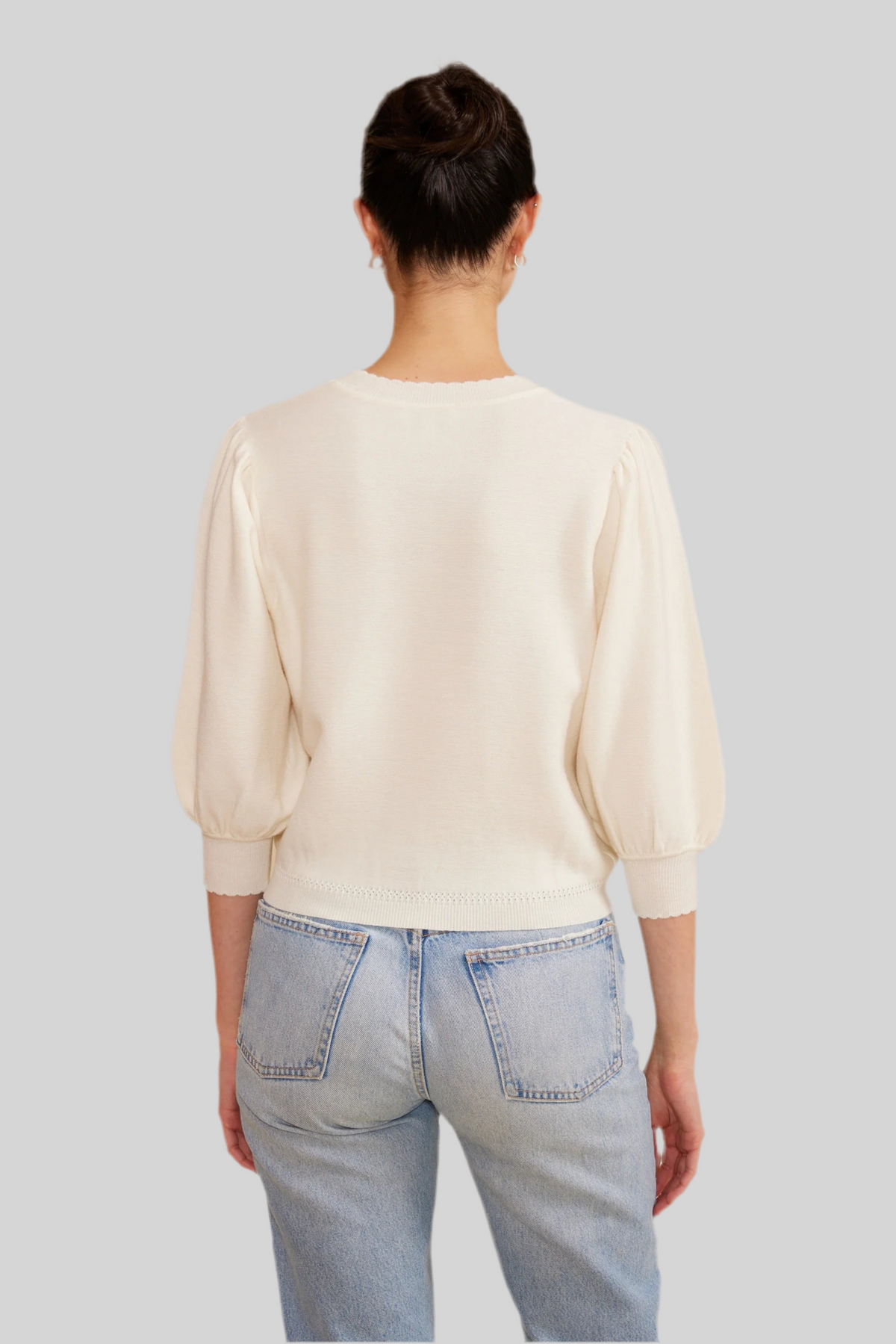 Lucy Paris Ivory Knit Top