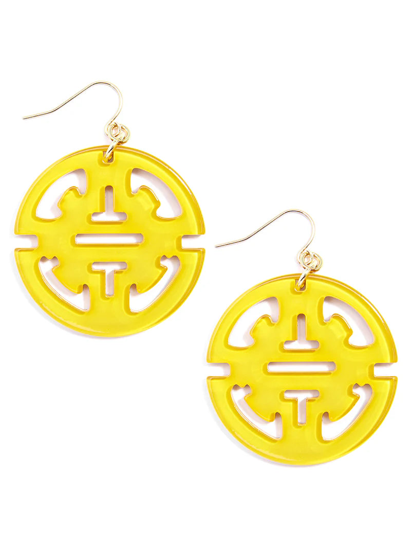 Yellow Zenzii Earrings