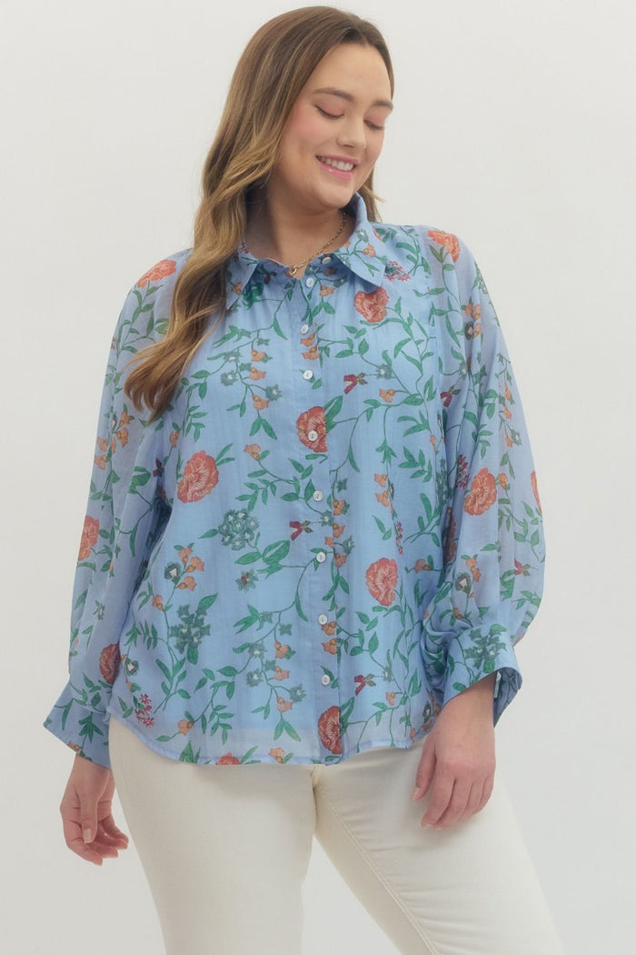 Soft Breeze Botanical Blouse