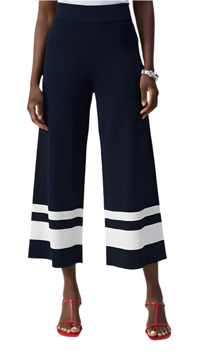 Joseph Ribkoff Stripe Sweater Knit Culotte