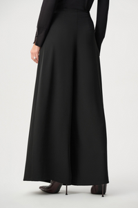 Woven Twill Wide-Leg Pants