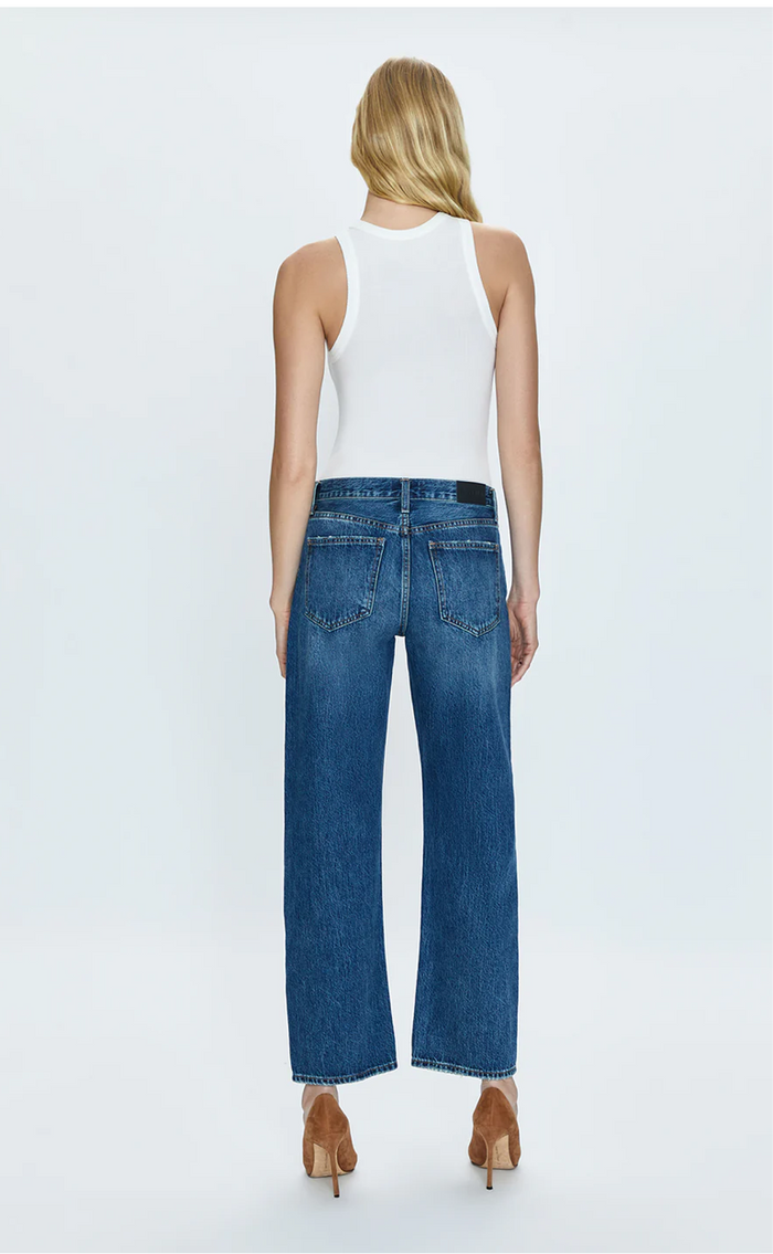 Pistola Lexi Mid Rise Bowed Straight Jeans