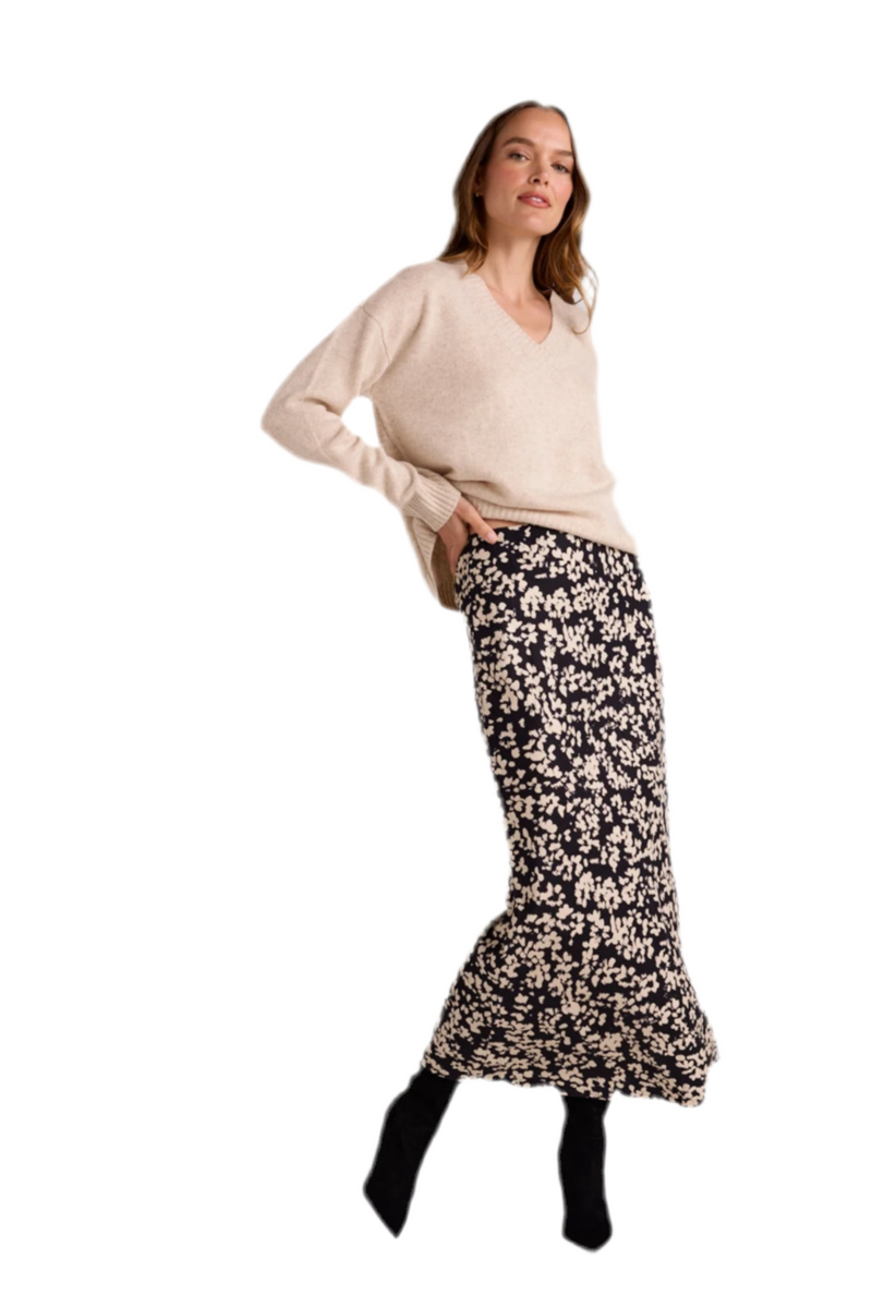 Bella Dahl Side Slit Maxi Skirt Floral Print