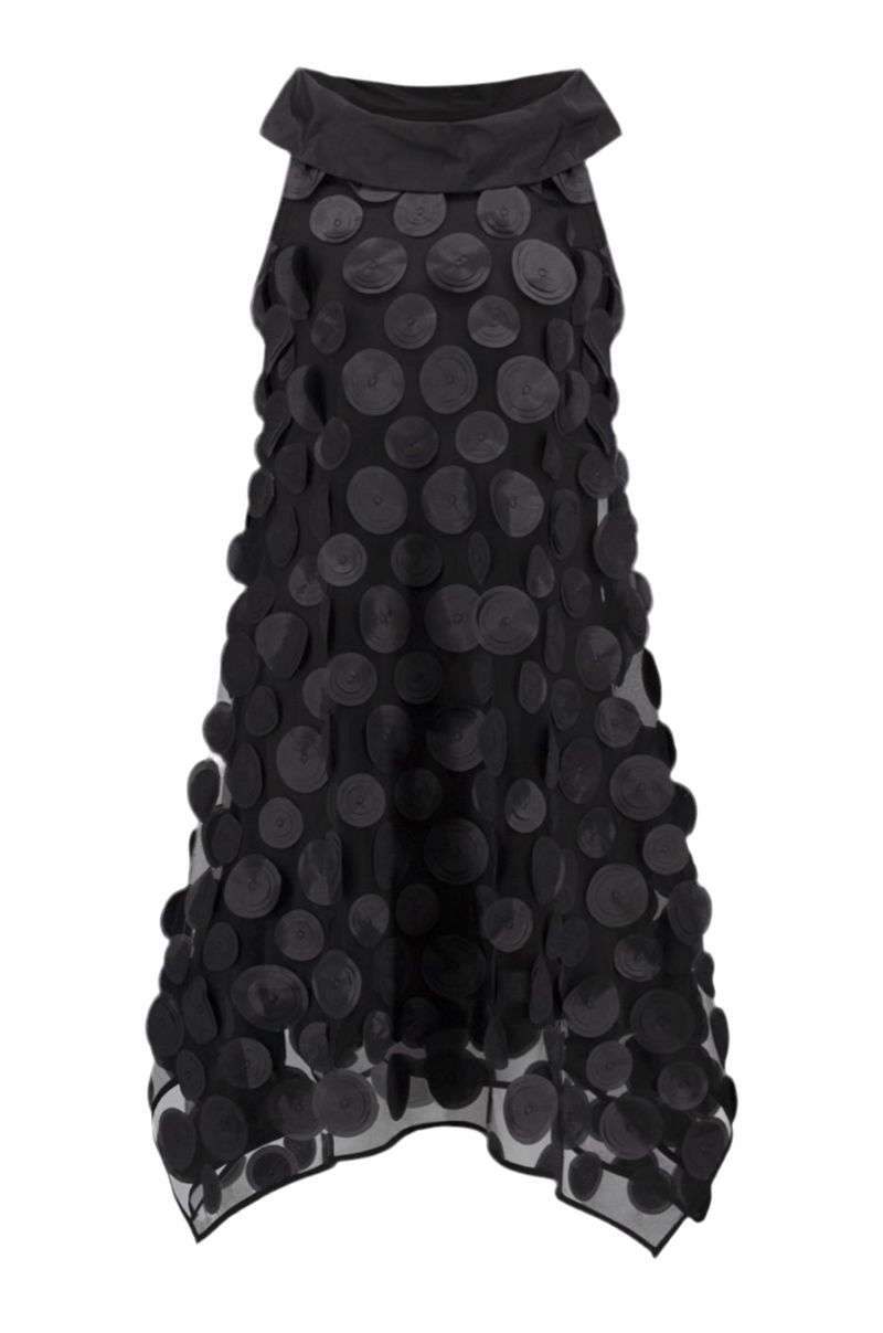 Joseph Ribkoff 3D Dot Sleeveless Trapeze Dress