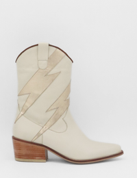 Idol western Cowboy Ivory Women's Leather Boots