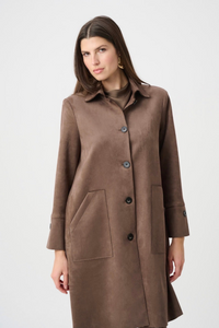Scuba Suede Straight Coat