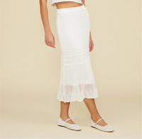 Bryson Crochet Skirt -Ivory