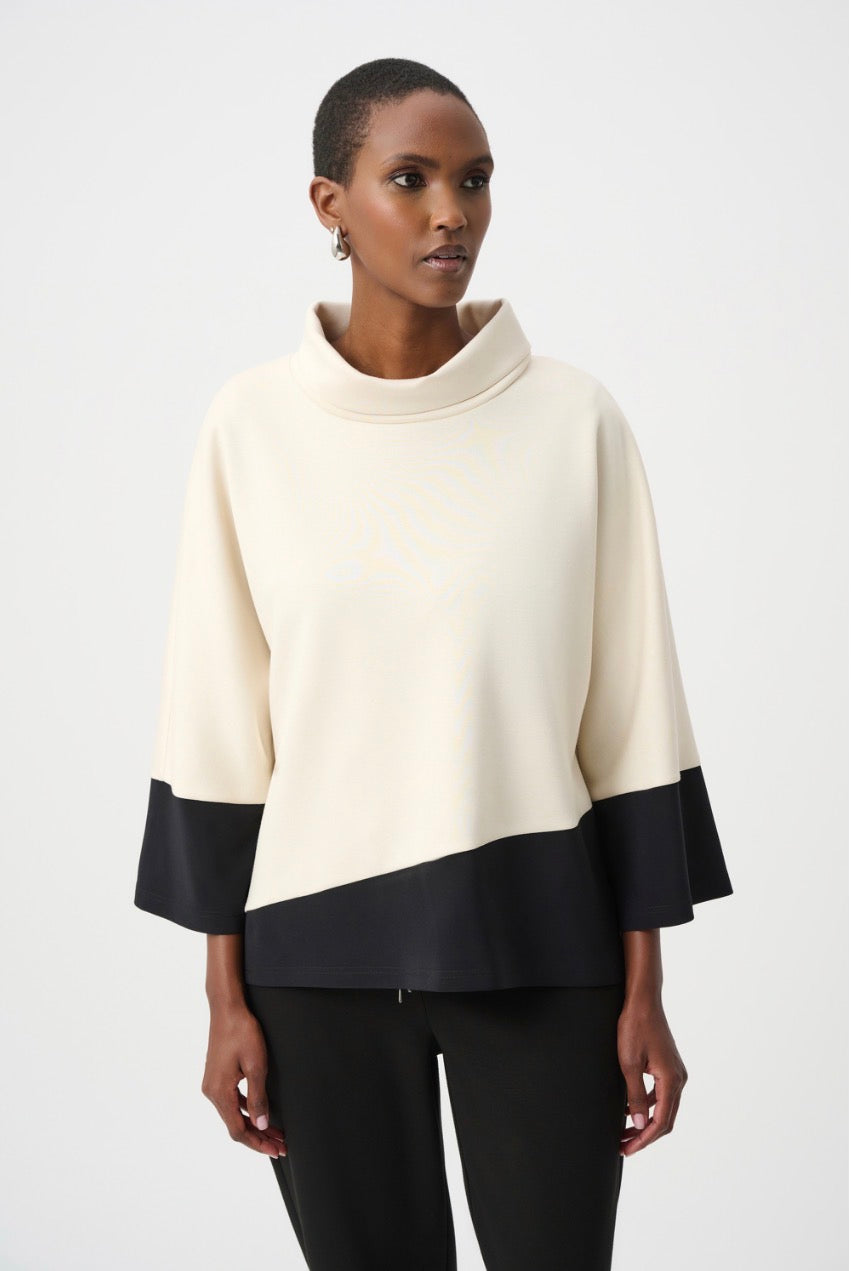 Scuba Jersey Color Block Trapeze Top
