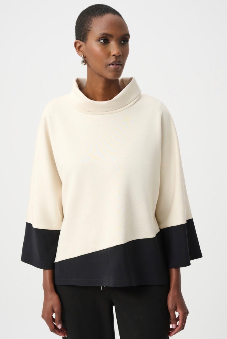 Scuba Jersey Color Block Trapeze Top