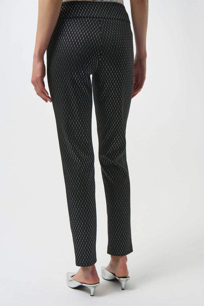 Joseph Ribkoff Foiled Heavy Knit Slim Fit Pants