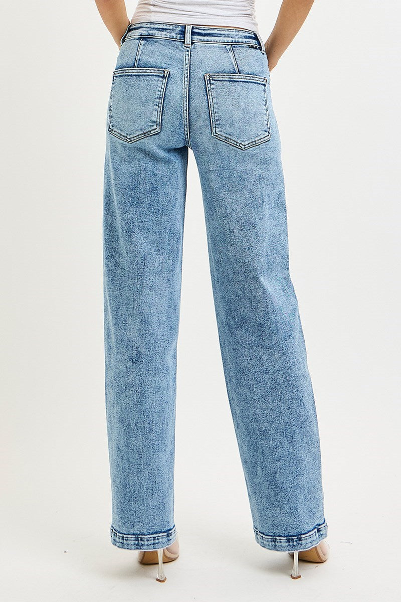 Risen Slouchy Baggy Patch Pocket Detail Jeans