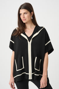 Dry Viscose Hooded Boxy Jacket