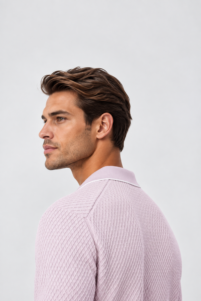 Bugatchi Honeycomb Johnny Sweater Dusty Rose