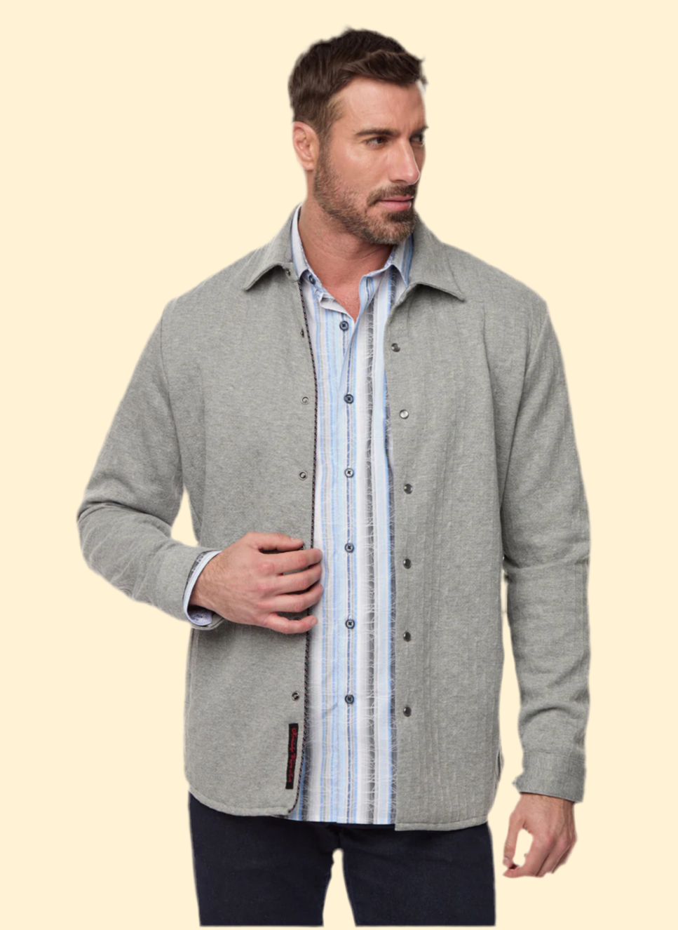 Robert Graham Bullard Knit Jacket Grey