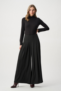 Woven Twill Wide-Leg Pants