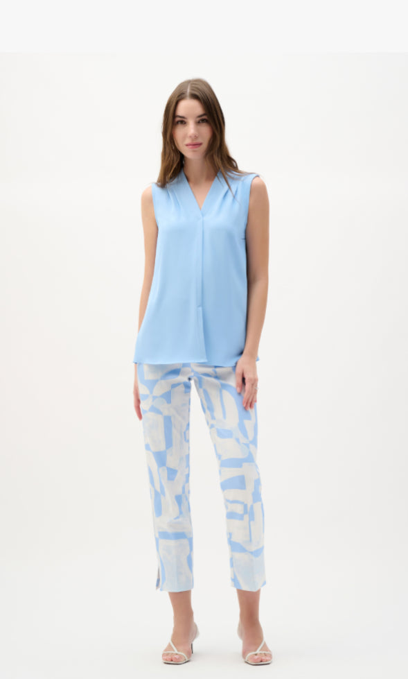 Woven Twill Straight Tunic with Pleats