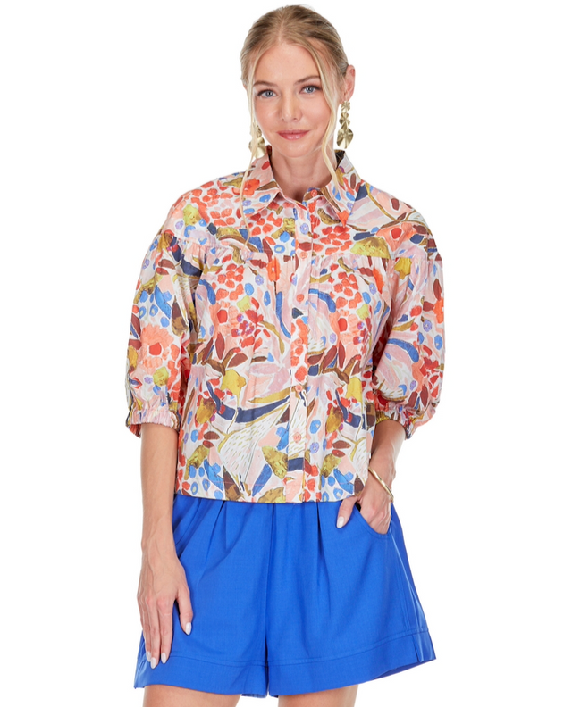 Picasso Floral Yoke Blouse