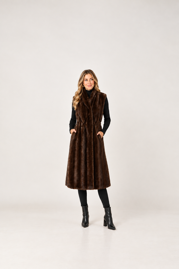 Straight Faux Fur Vest