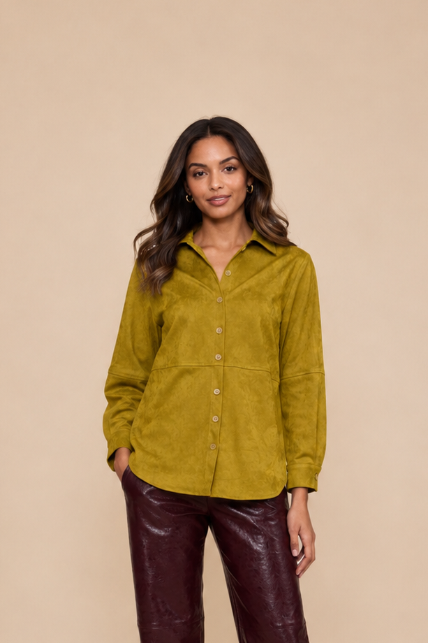 Paloma Faux Suede Shirt Jacket
