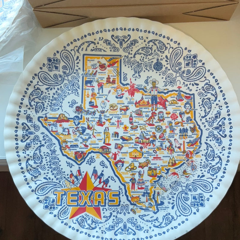 Texas Paper Platter