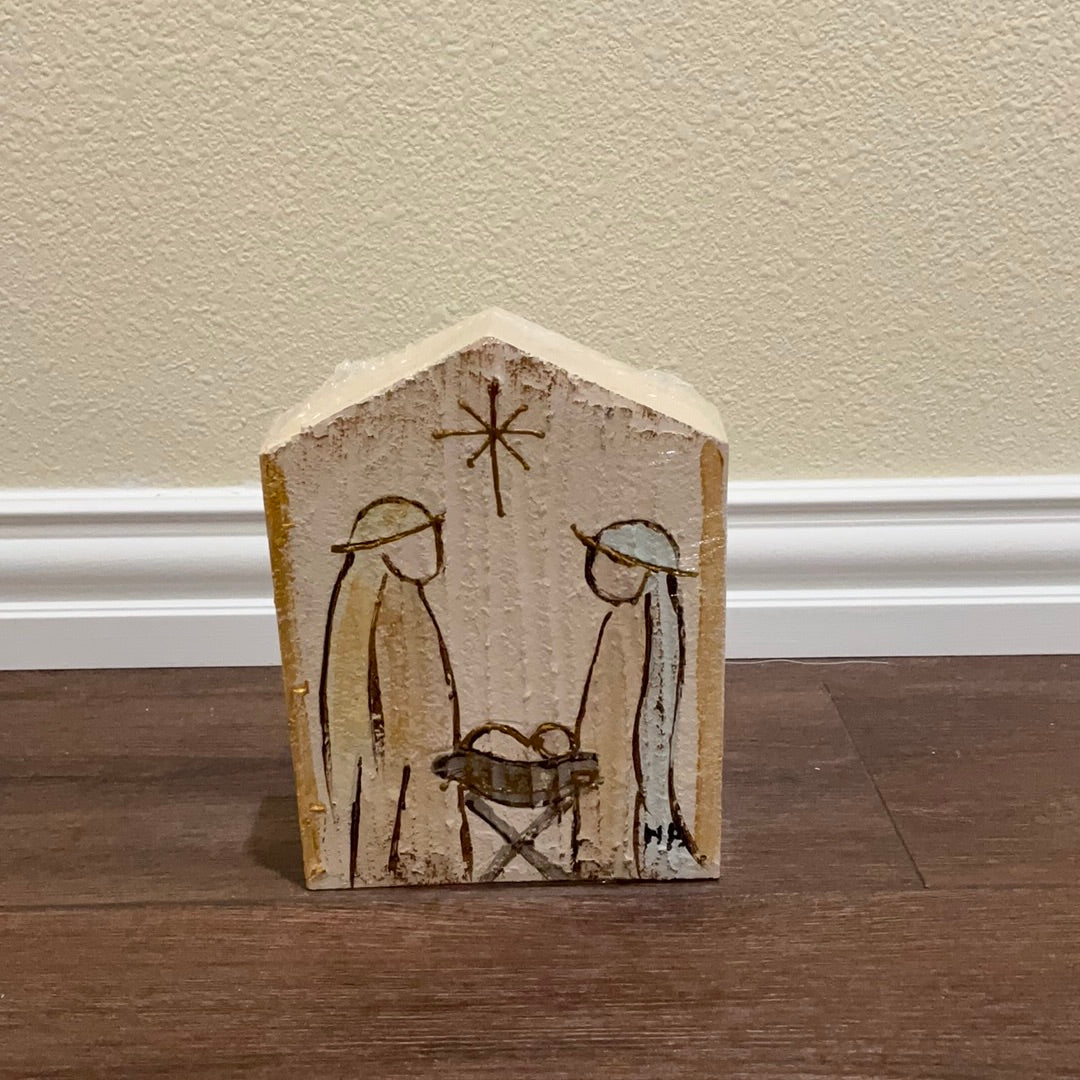 7.75” Holy Family Textured Block