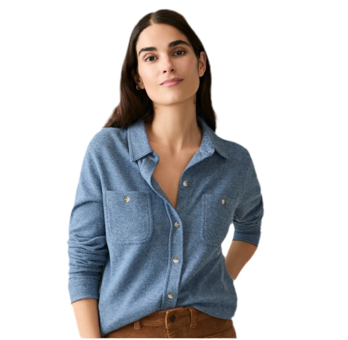 Faherty Blue Sweater Shirt