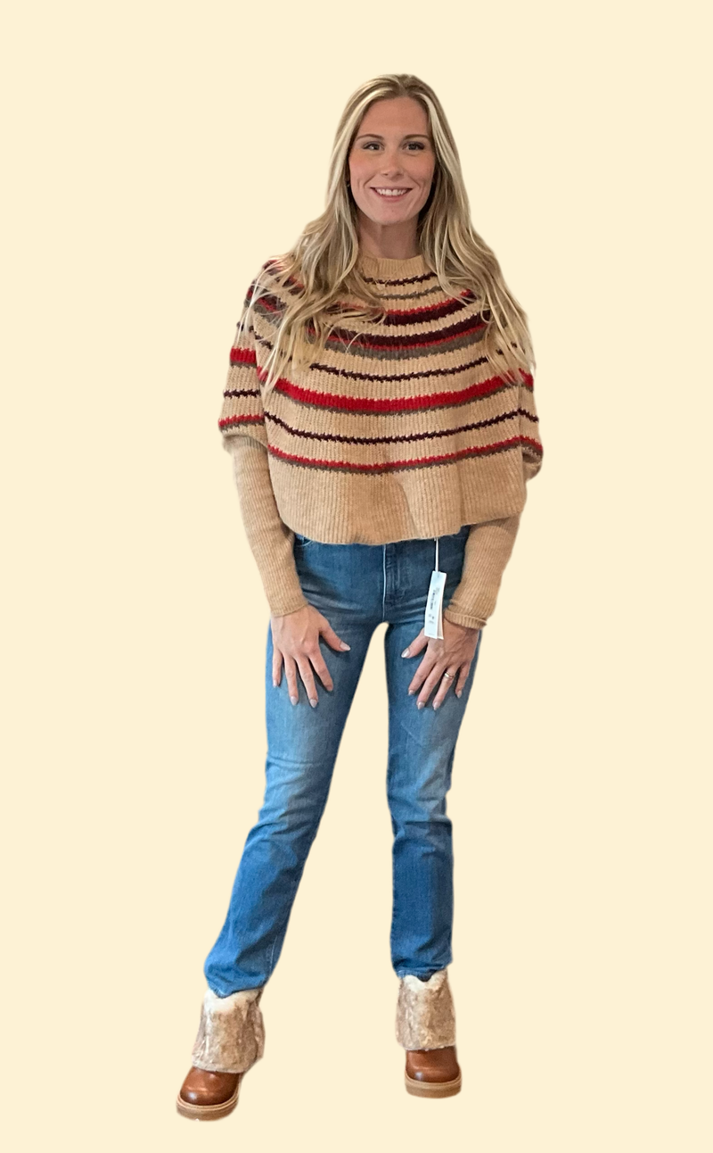 Kerisma Camel Multi Stripe Sweater