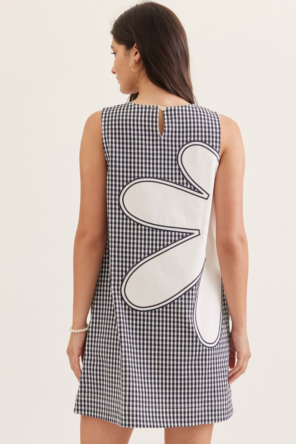 Midnight Garden Gingham Dress