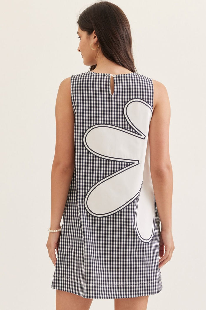 Midnight Garden Gingham Dress