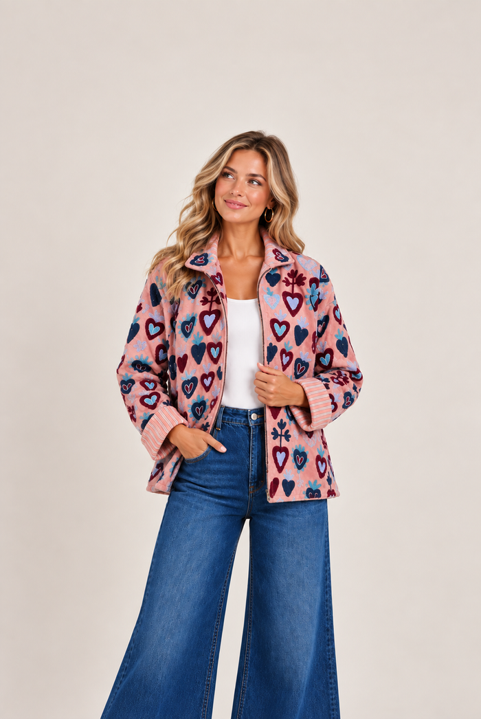 Sacred Heart Velvet Jacket