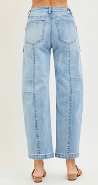 Risen- Slouchy Ankle Boyfriend Jean w/ Patch Pocket