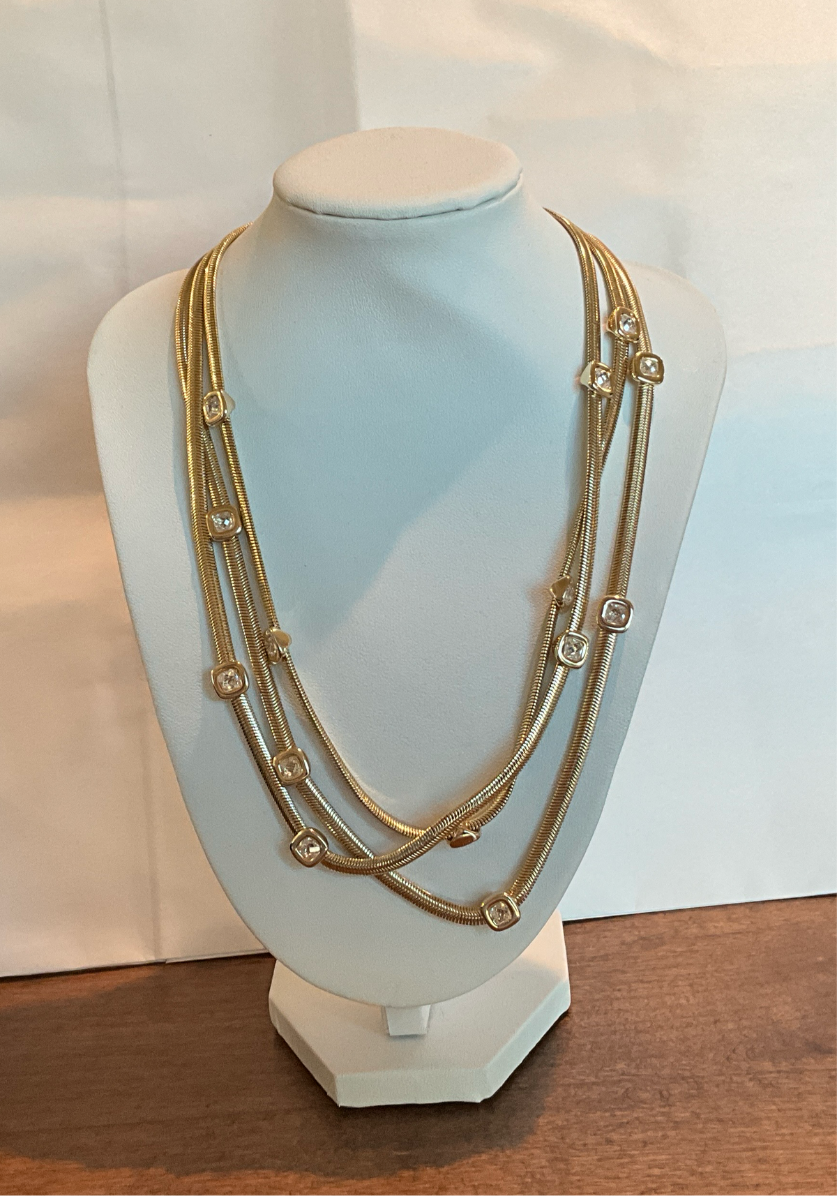 Gold 3 Row Necklace