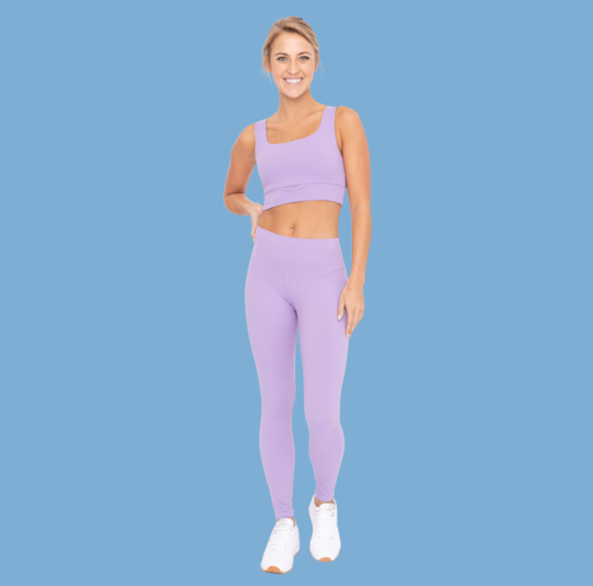 Purple orchid leggings