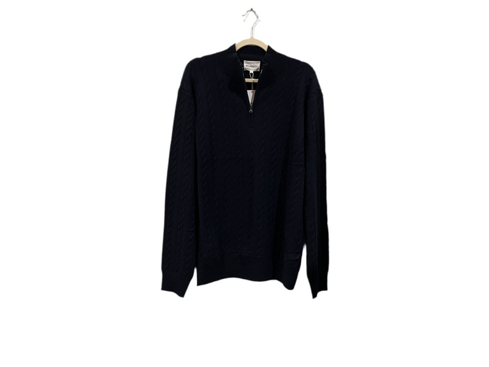 W.Cashmere Egbert Men’s Half-Zip Up Sweater- Navy