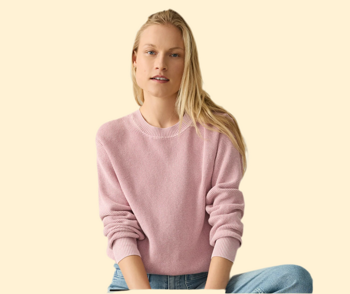 Faherty Pink Sunwashed Sweater