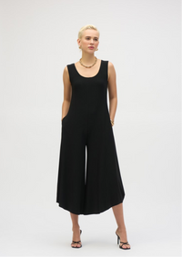 Silky Knit Wide-Leg Sleeveless Jumpsuit