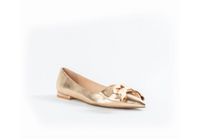 Brie Bow Gold  Flats