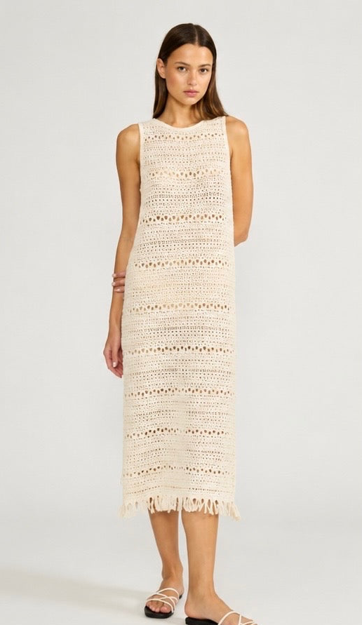 Tyler Crochet Cream Dress/Bathing Suit Cover