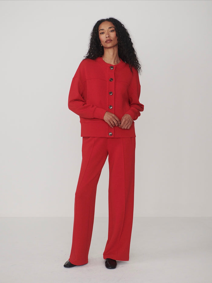 The Wide Leg Pant 30- Red Marl