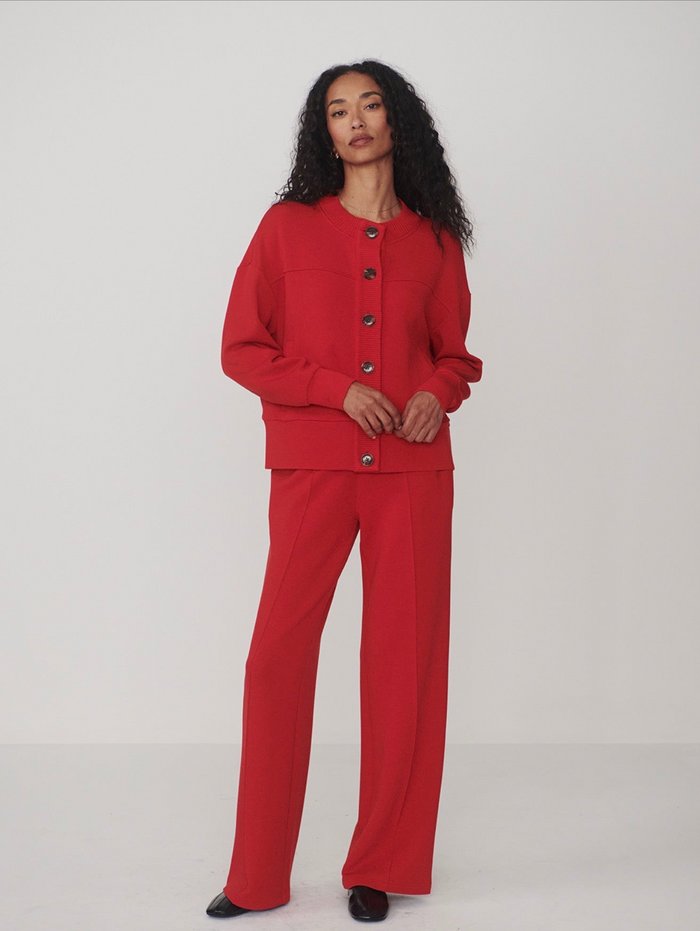 The Wide Leg Pant 30- Red Marl