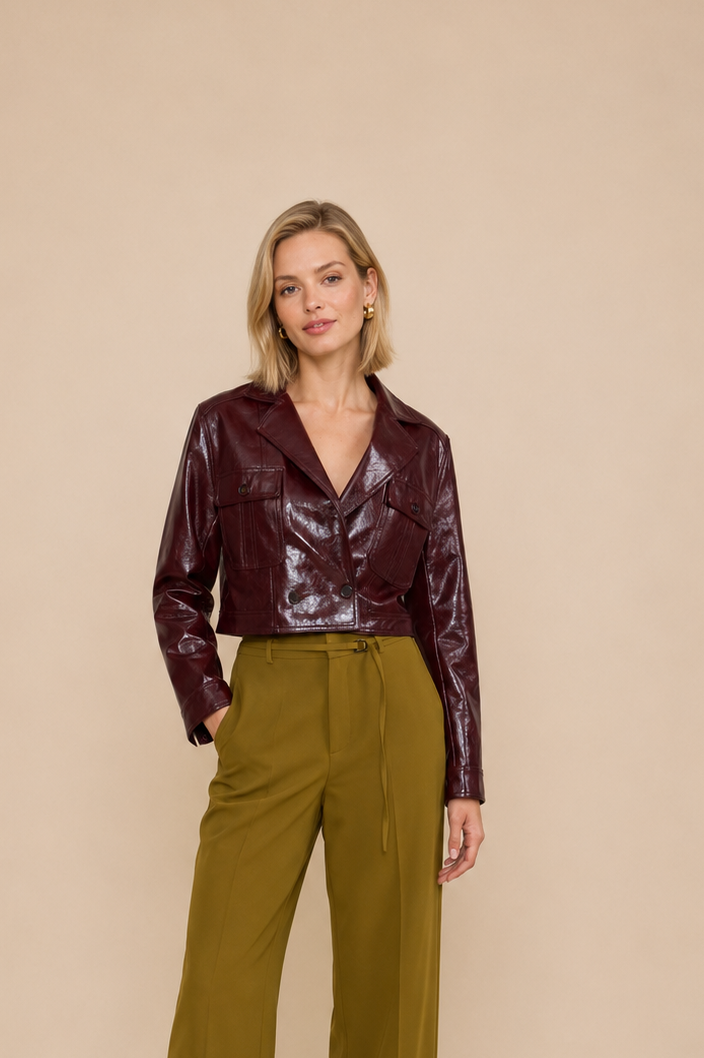 Lacey Moto Faux Leather Jacket