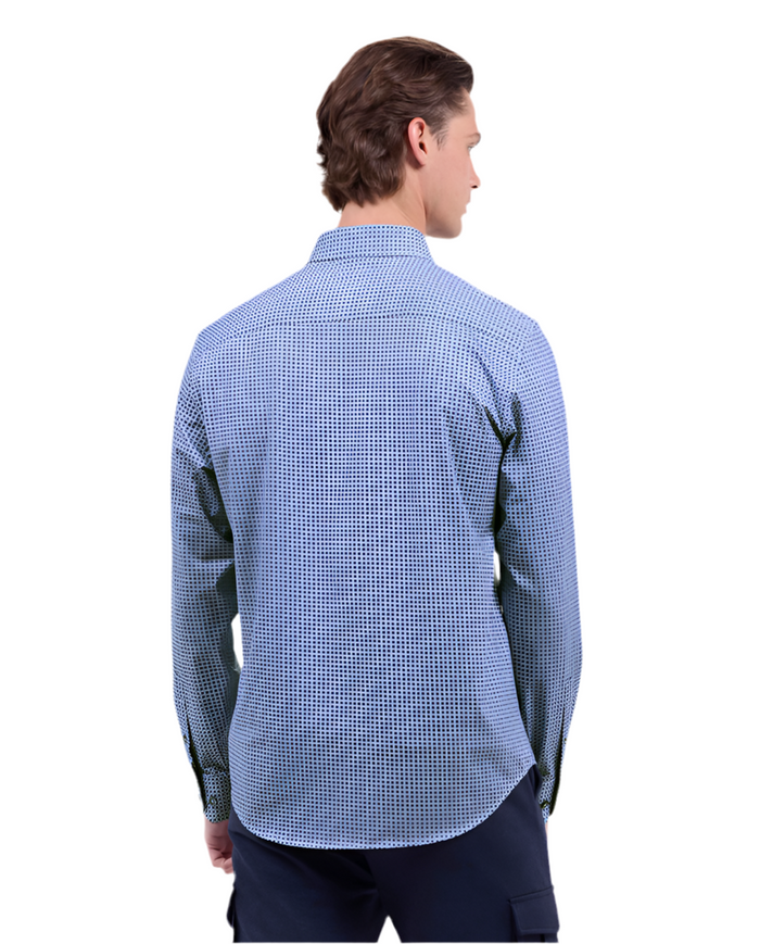 Bugatchi Jules Geometric OoohCotton® Shirt - Navy