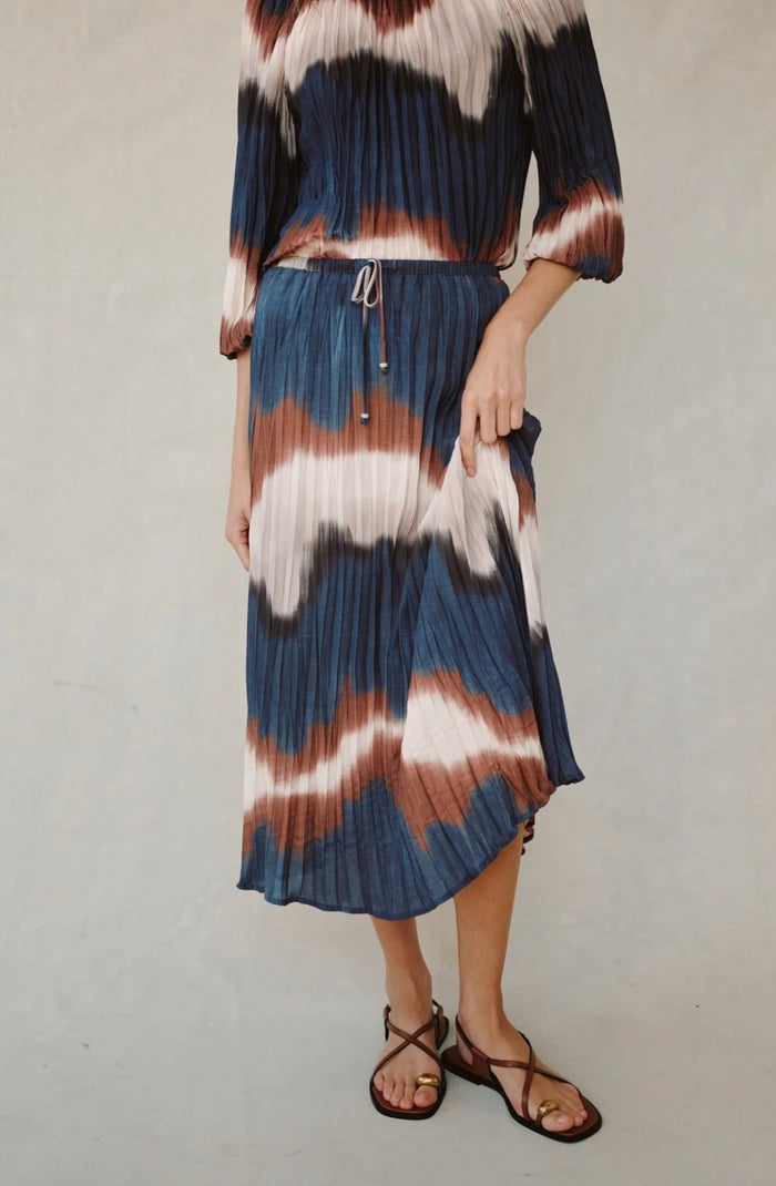 Bella Dahl- Midnight Ties Pleated Skirt