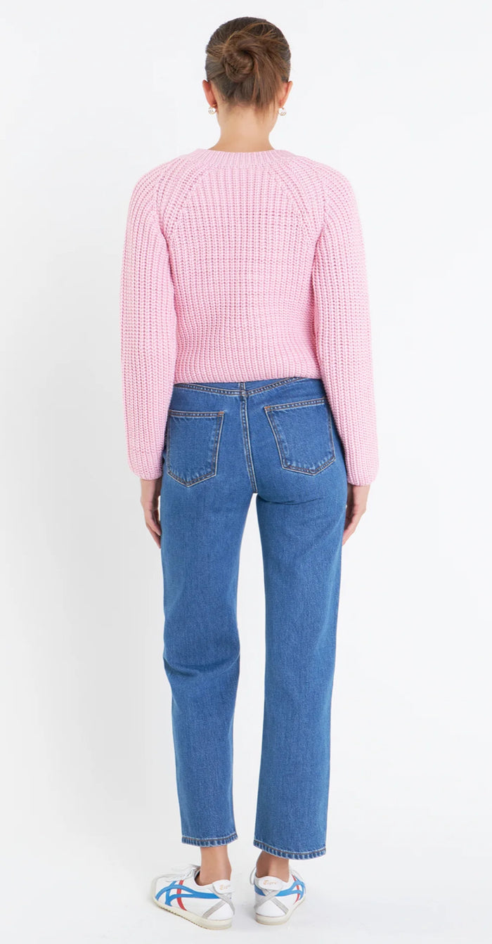 English Factory V-neck Knit Sweater-Pink