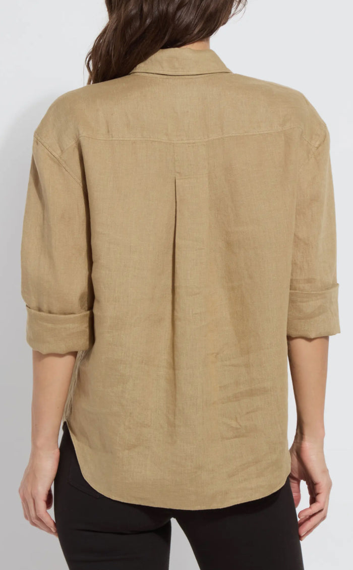 Lysse Rose Roll Tab Utility Shirt