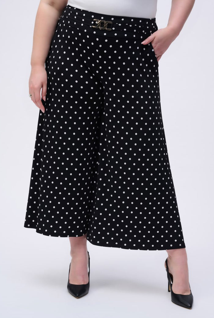 Joseph Ribkoff Dot Print Culotte Pants