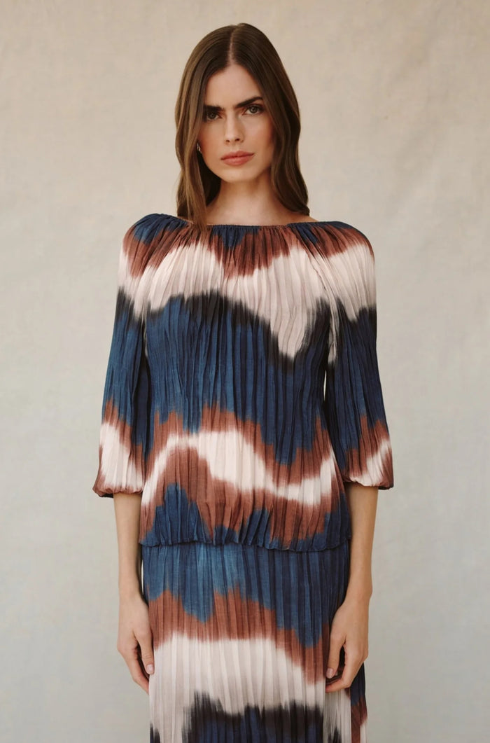 Bella Dahl- Midnight Ties Bubble Sleeve Blouse