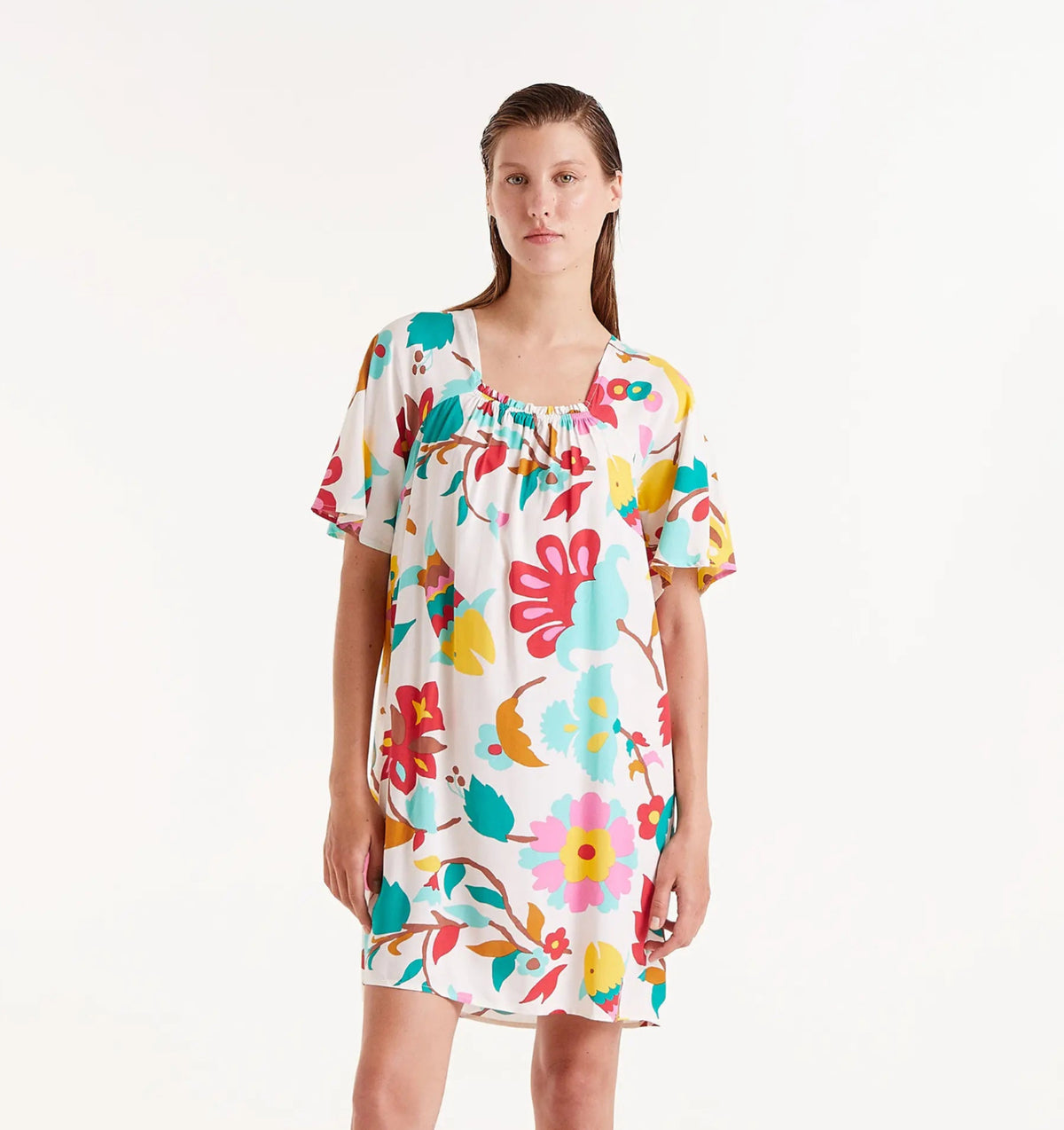 Nenufar floral print short dress